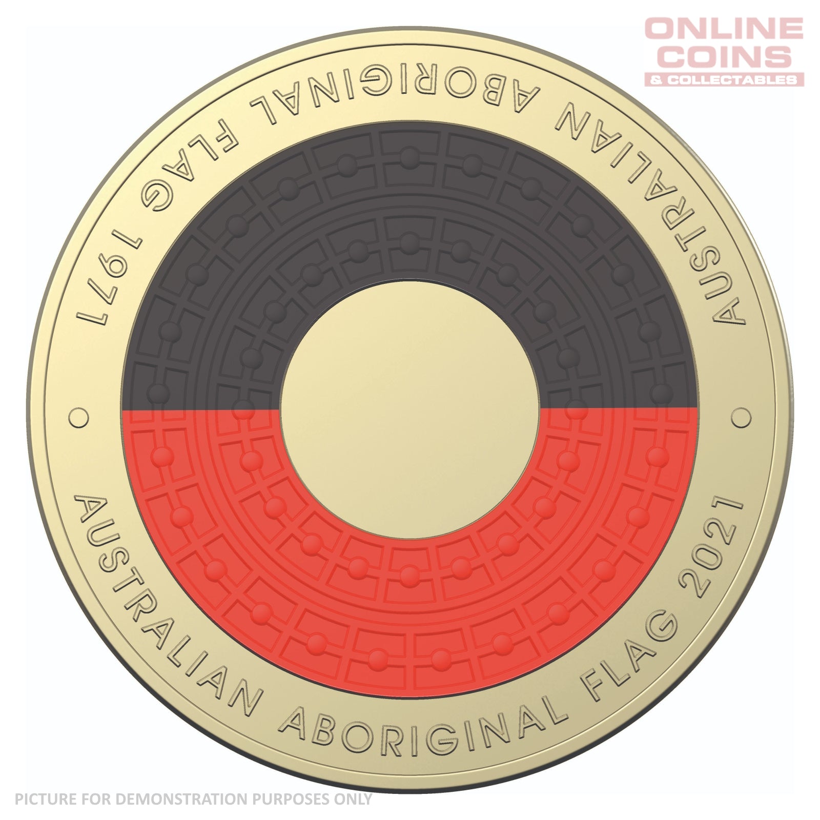 2021 50th Anniversary of the Aboriginal Flag - $2 AlBr Coloured Circulating Loose Coin